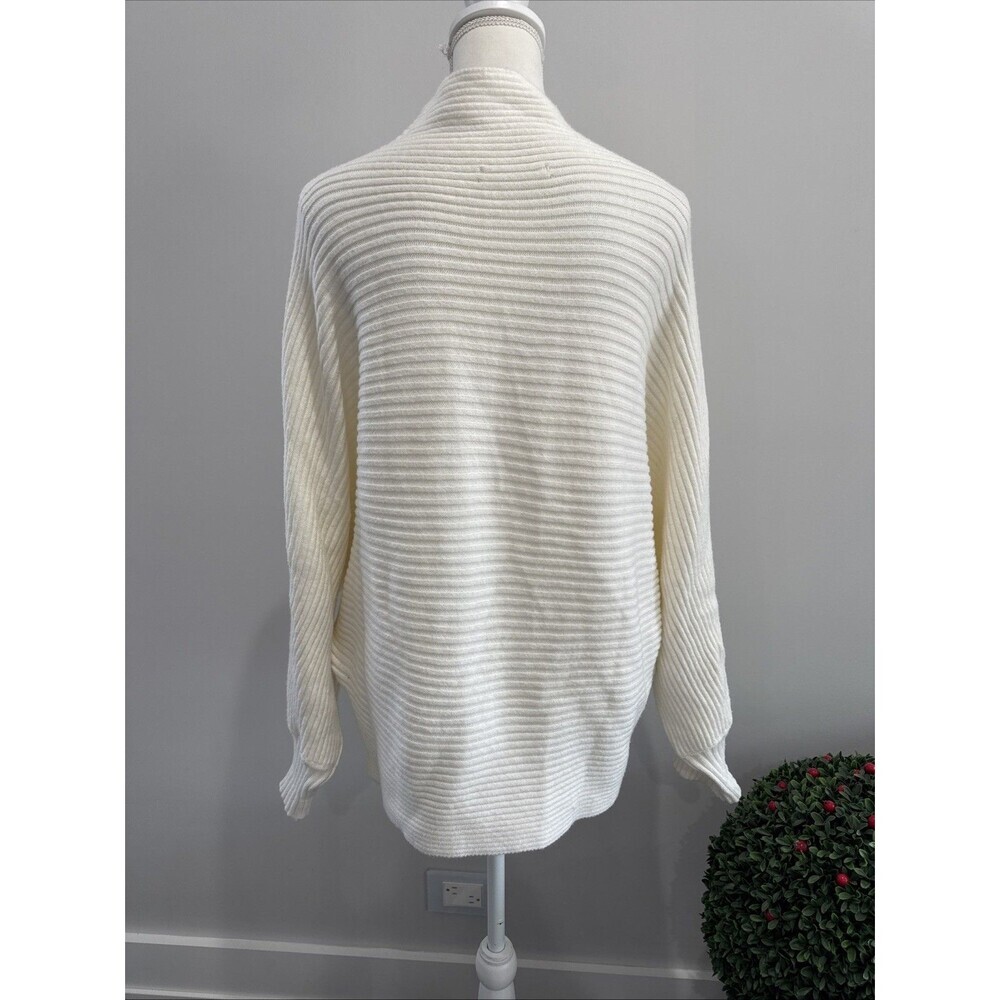 By Anthropologie Women Ivory Turtleneck Sweater Sz XL - Picture 3 of 6